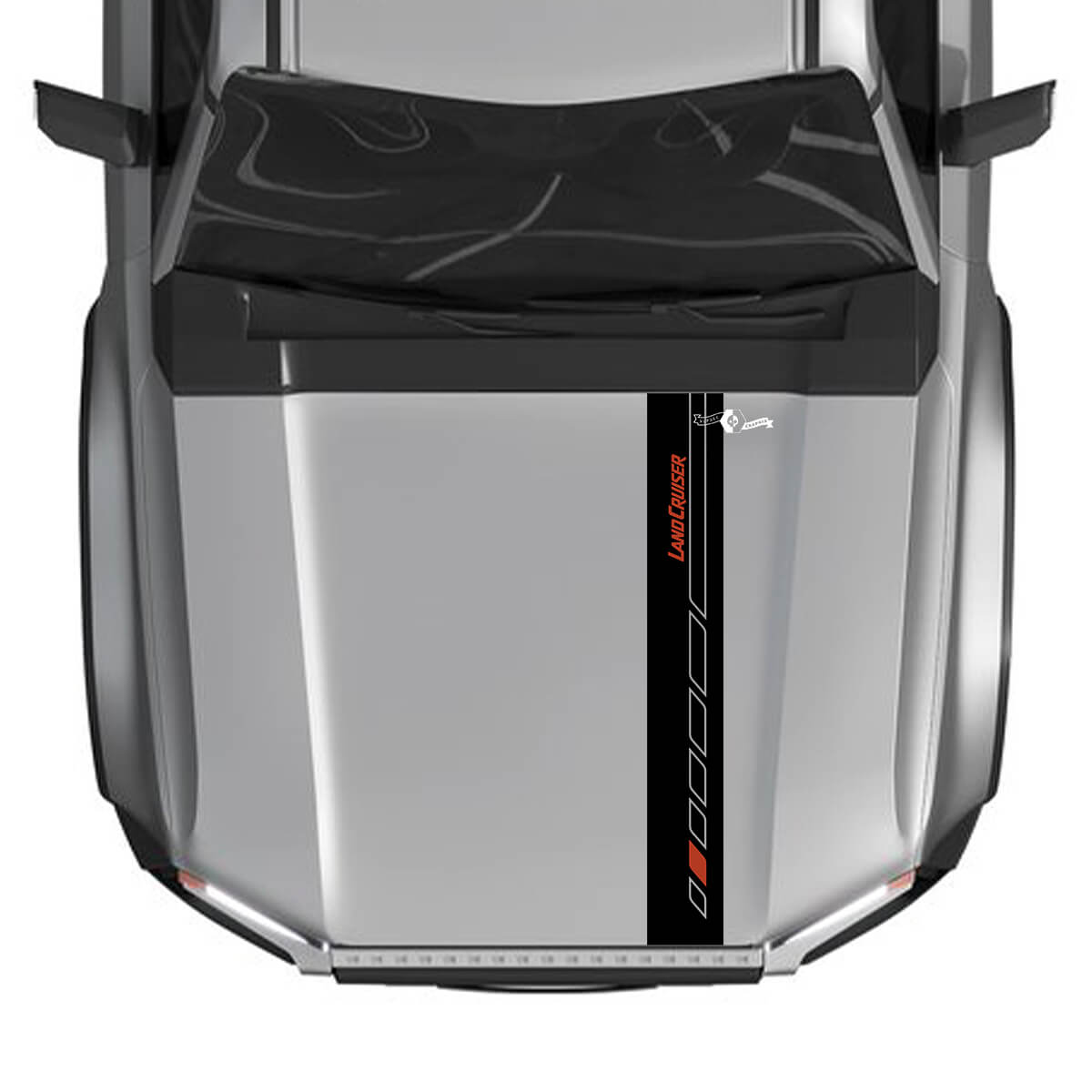 2024 Toyota Land Cruiser Prado Hood Stripe Decals Vinyl Graphic Decals 2 Colors
