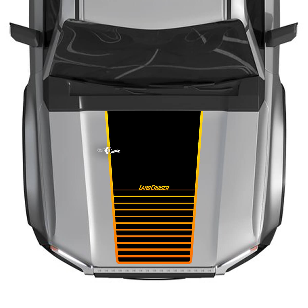 2024 Toyota Land Cruiser Prado Hood Strobe Stickers Decals Vinyl Graphic Stickers Decals 3 Colors Gradient
