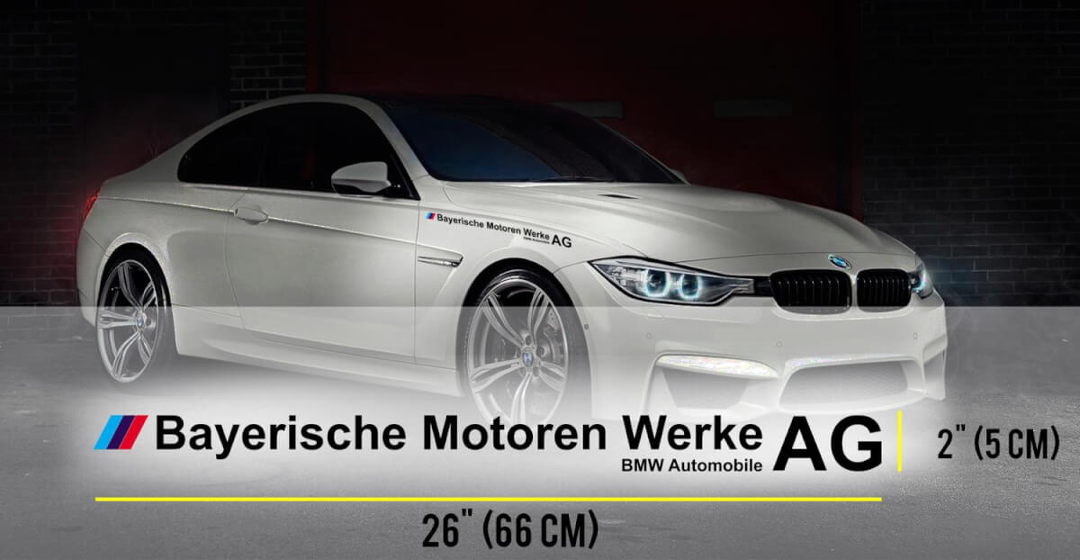 Bayerische Motoren Werke AG Side Hood Vinyl Decal Set for BMW