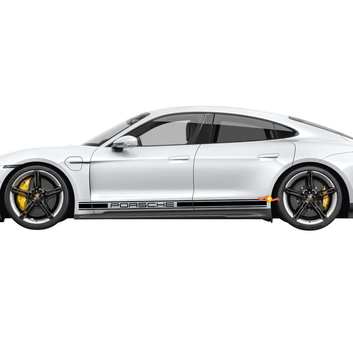 Porsche Taycan Side Decorative Stripes with Porsche Letters - Custom Vinyl Graphics Stickers
