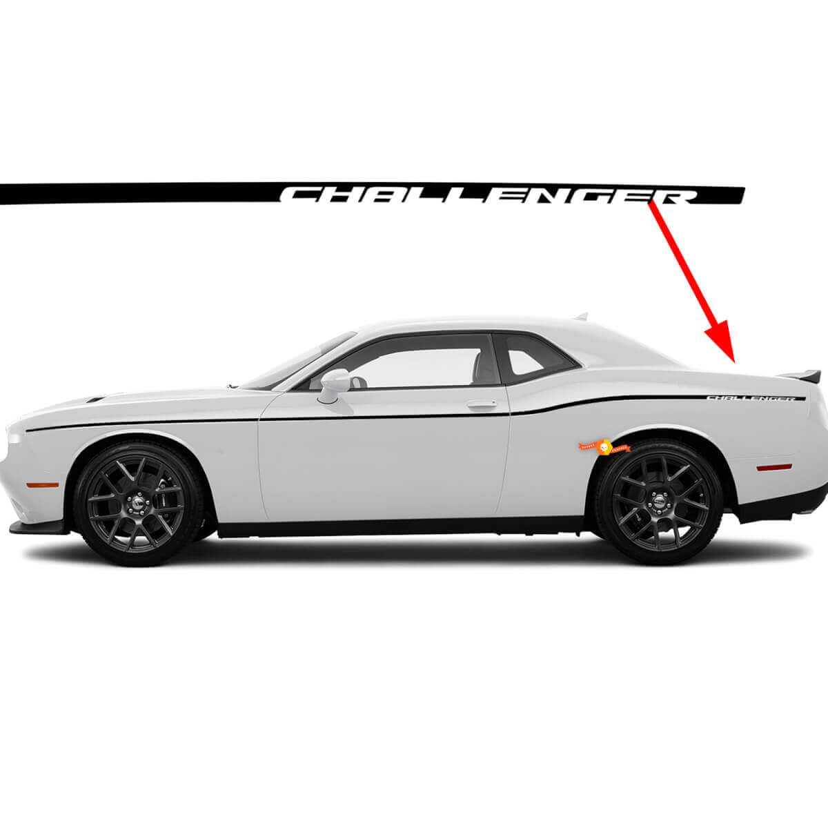 Side Body Pin Stripe Dodge Challenger SXT Exterior Decal Sticker
