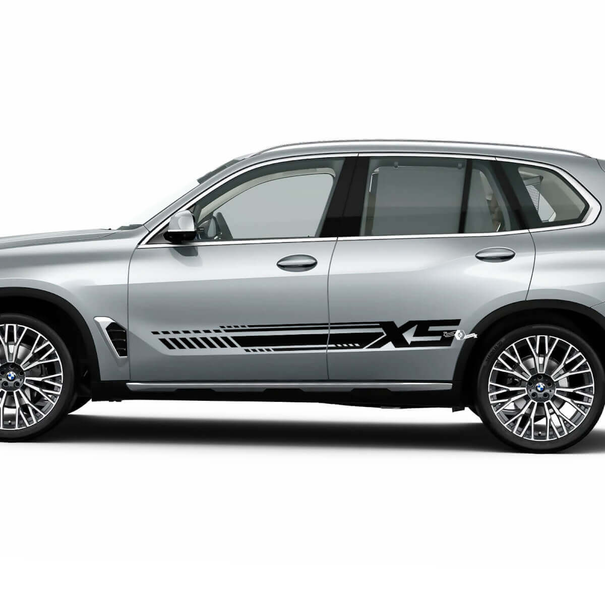 Dynamic Racing Side Stripe Sticker Decal Kit for BMW X5 G05 - Custom Vinyl Graphics
