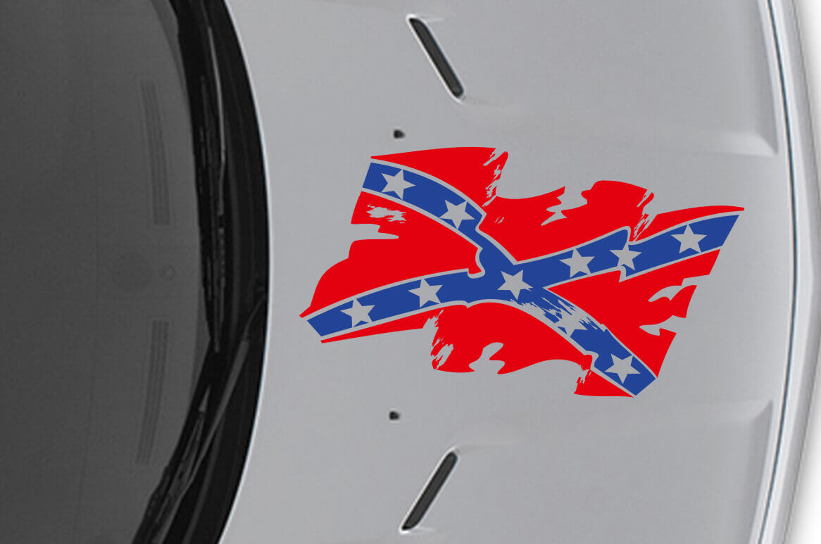 Big Confederate Flag General Lee USA Patriotic Stars Stripes Car Vinyl Sticker Decal
