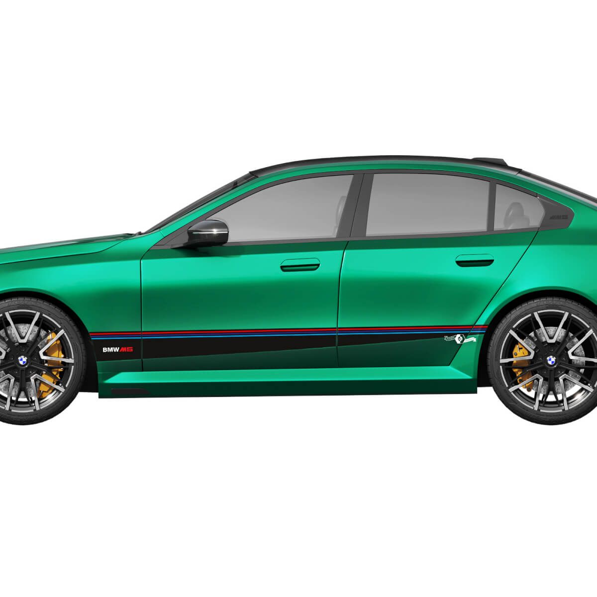 Side M colors Stripes Racing Decal Kit for BMW 5 Series G60 M5 G90 - SupDec Graphix Vinyl Stickers
