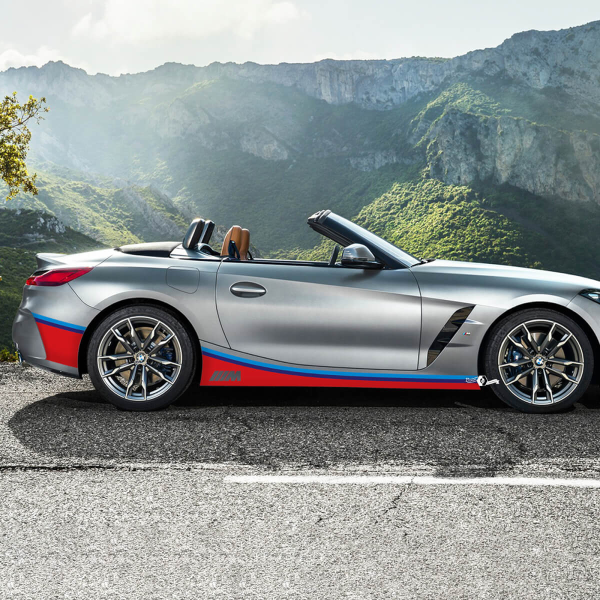 Side Accents Rocker Panel M Stripes Vinyl Decal Sticker suitable for BMW Z4
