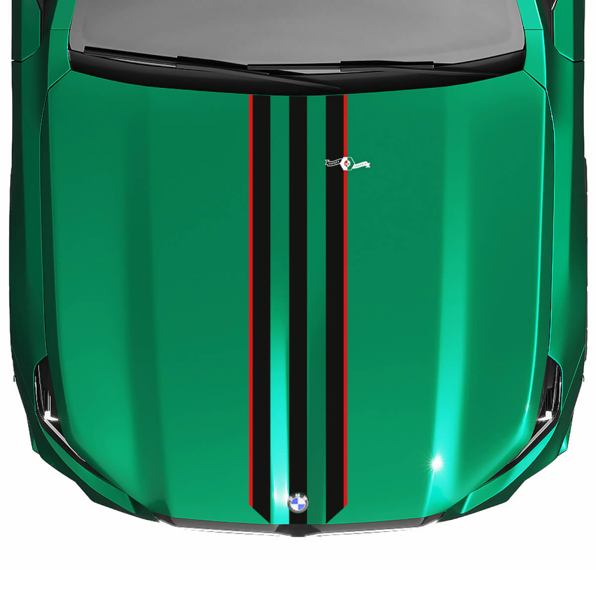 Stripes Racing Hood Decal for BMW 5 Series G60 M5 G90
