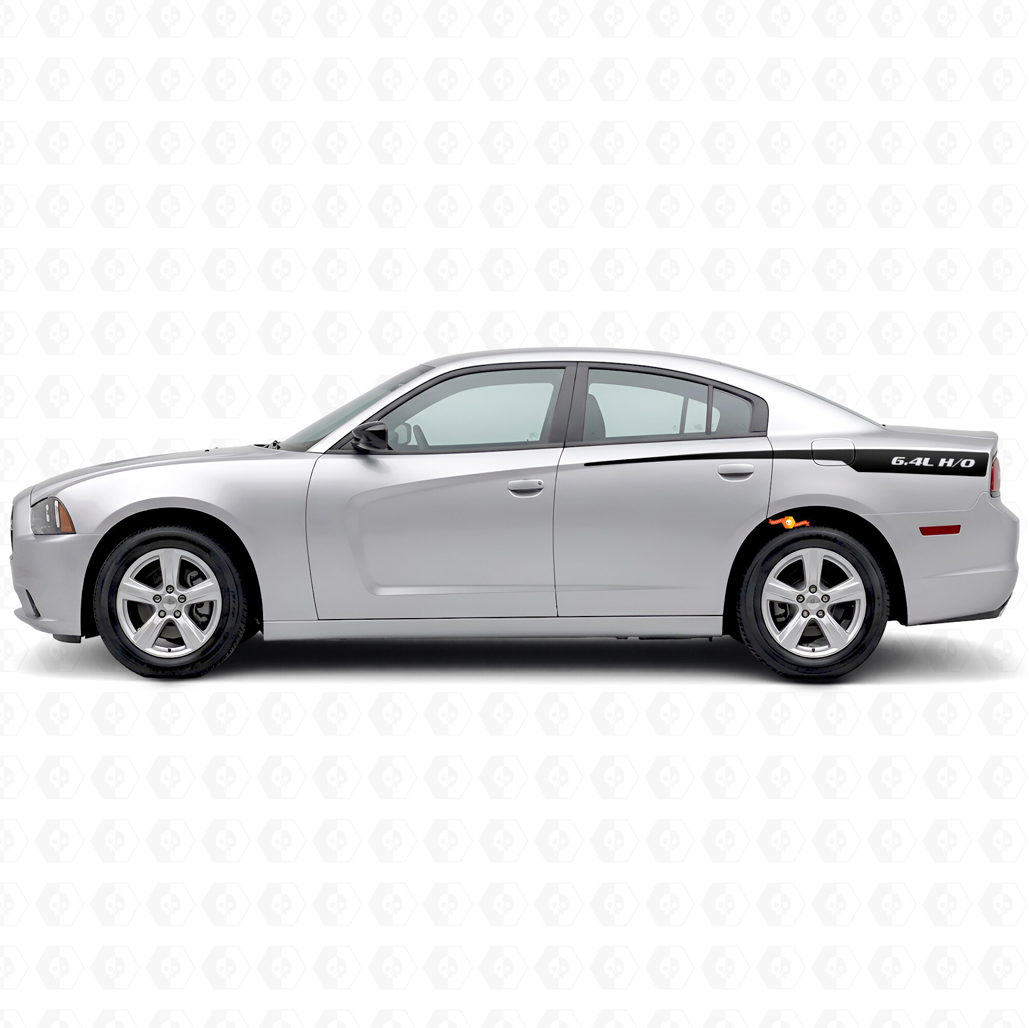 6.4L H/O Stripes Side Vinyl Decal Sticker for Dodge Charger 2011-2014