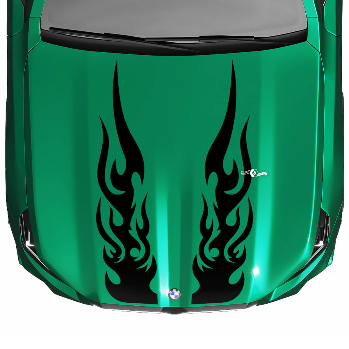 L Stripes Racing Checkered Hood Decal for BMW 5 Series G60 M5 G90
