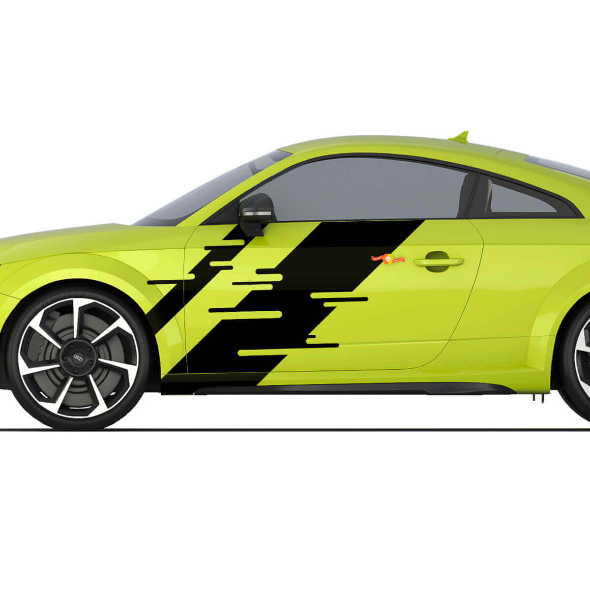 Audi TT Hash Racing Stripe Side Door Stripes Decal Logo Stickers
