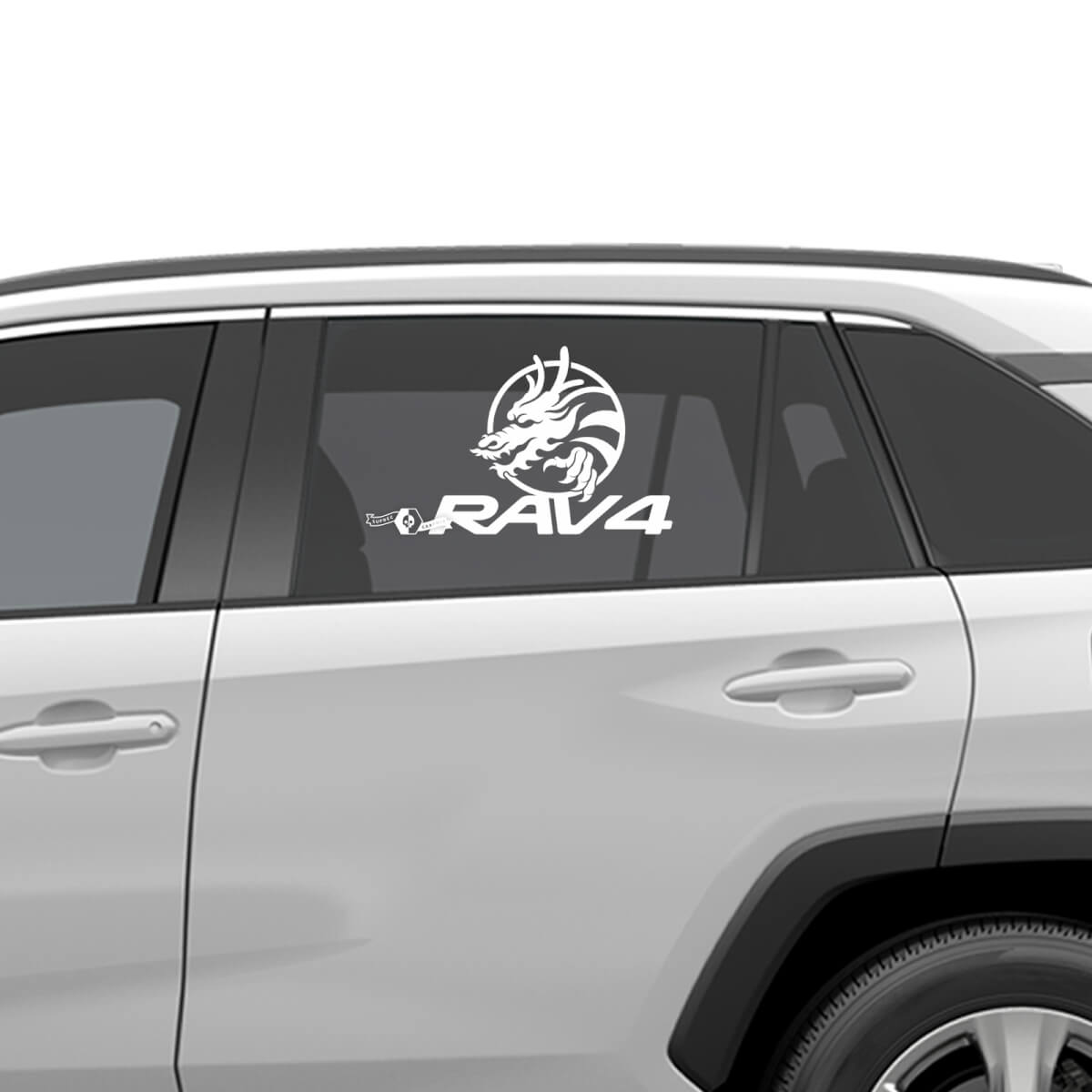 Side Window Rav4 Dragon Graphic Vinyl Decal Graphic Sticker fit to Toyota RAV4
