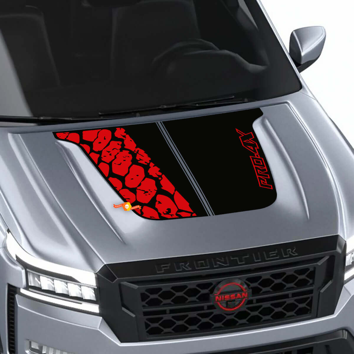 Nissan Navara 4X Pro-4x Hood Decal Vinyl Off-Road Blackout Graphic Decals Sticker 2 colours

