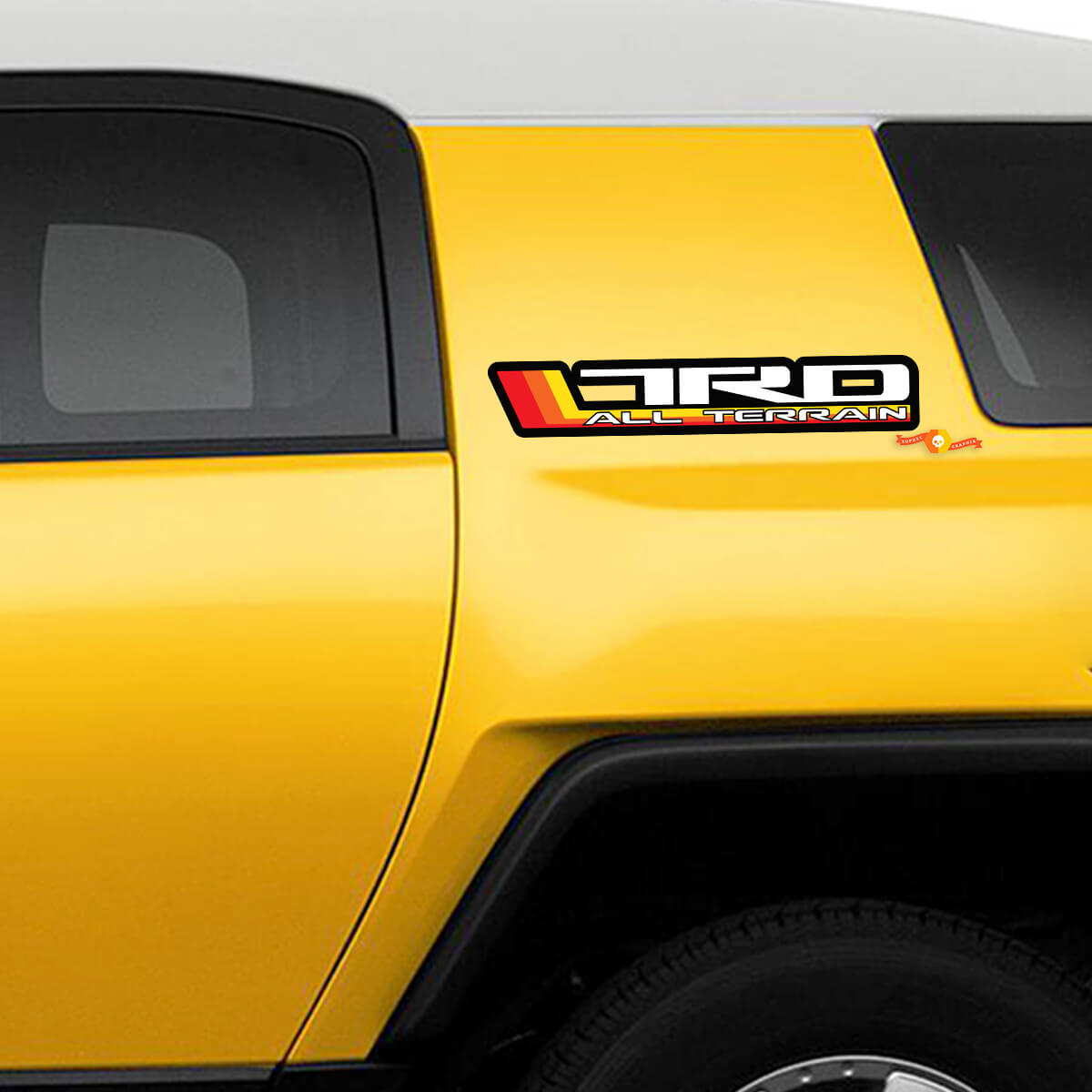 Vintage Retro Stripes Side Decals Stickers Graphics - fit to Toyota FJ Cruiser 3
