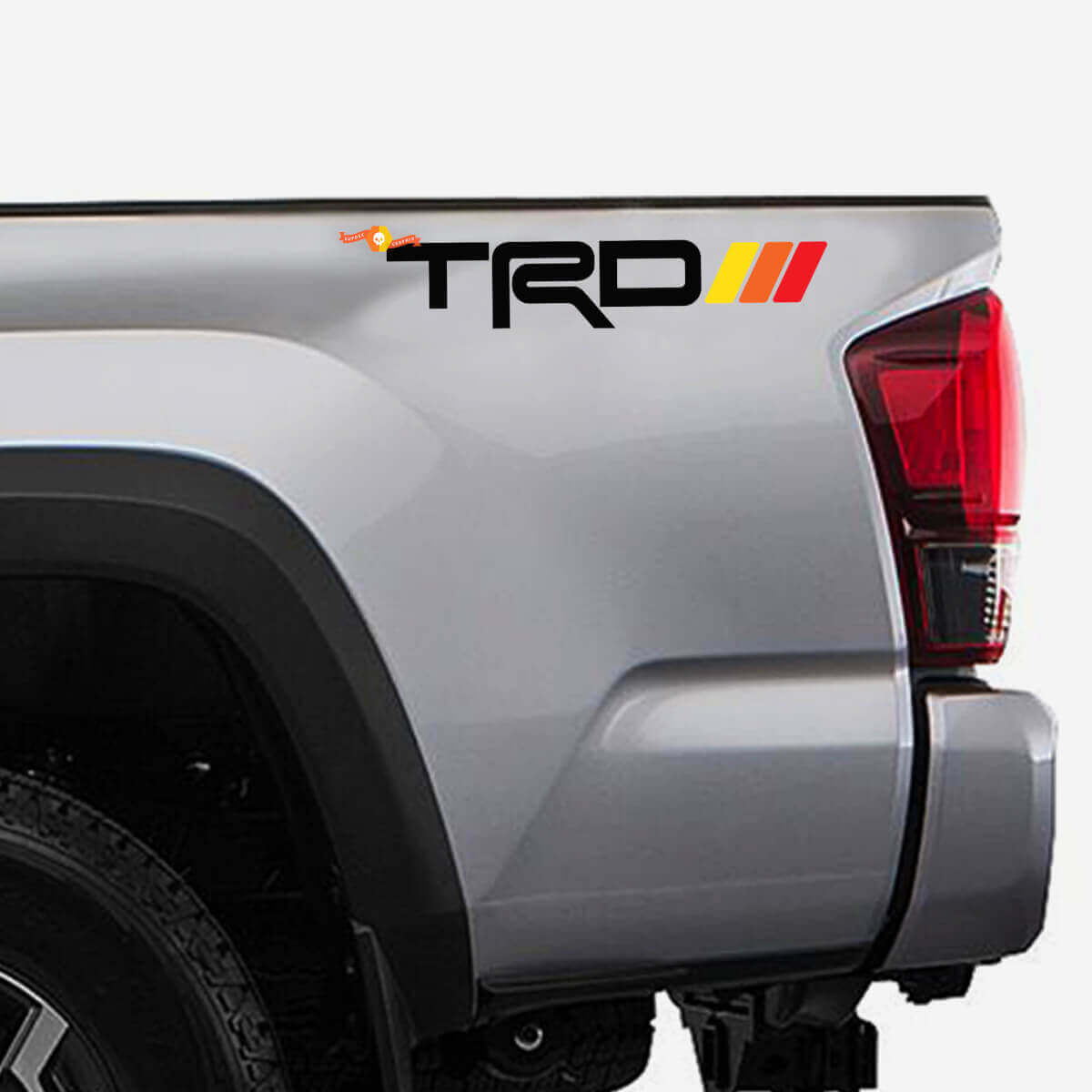 TRD with Retro Style Bedside Stripes Vinyl Decal Kit for Toyota