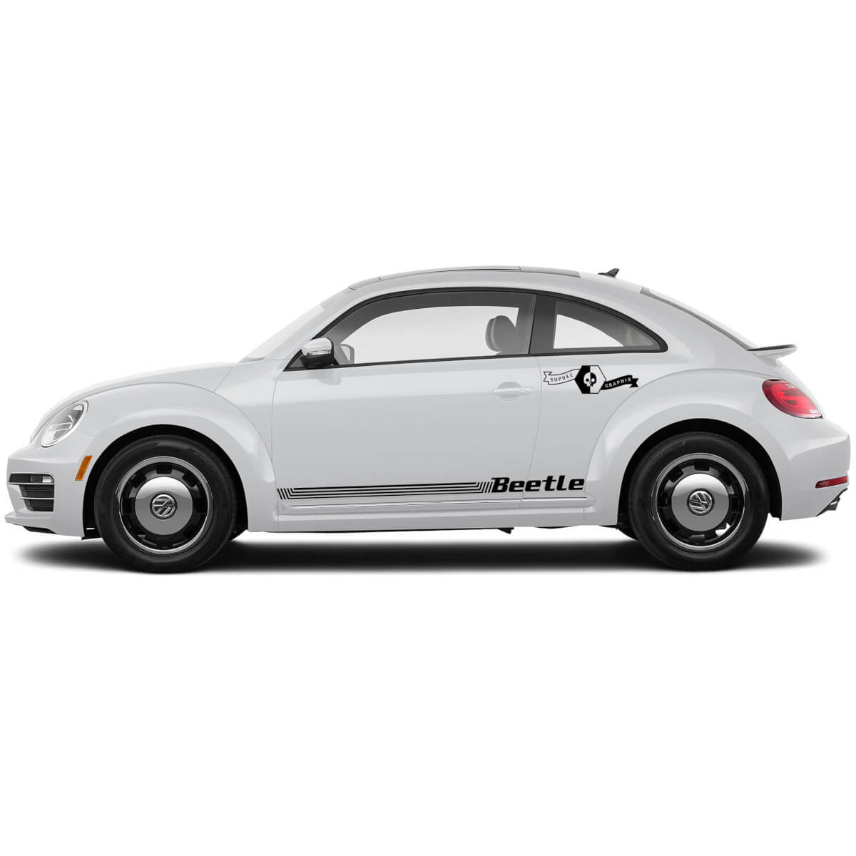 Volkswagen Beetle Side Doors Rocker Panel Vinyl Stripes Decals Stickers 4
