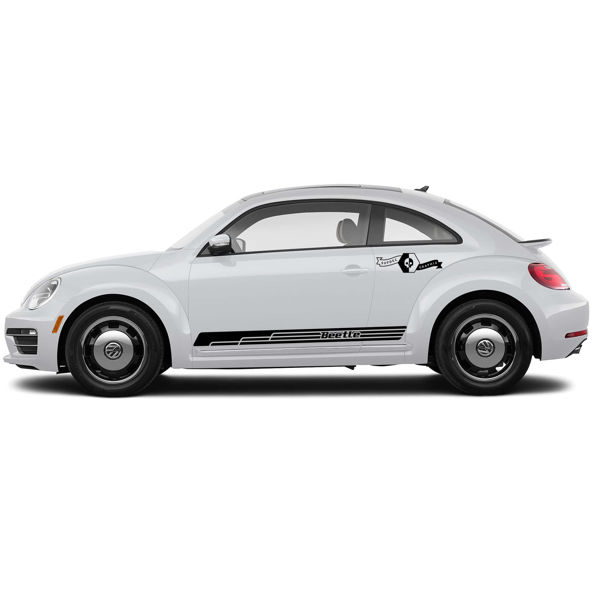 Volkswagen Beetle Side Doors Rocker Panel Vinyl Stripes Decals Stickers 6
