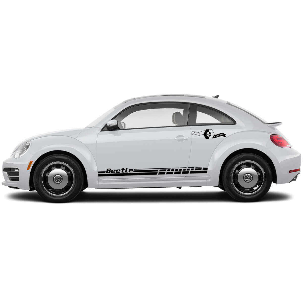 Volkswagen Beetle Side Doors Rocker Panel Vinyl Stripes Decals Stickers 9
