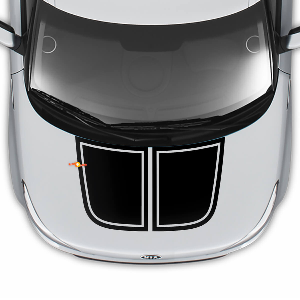 Hood Decal Wrap Vinyl Decals Stickers for Kia Soul
