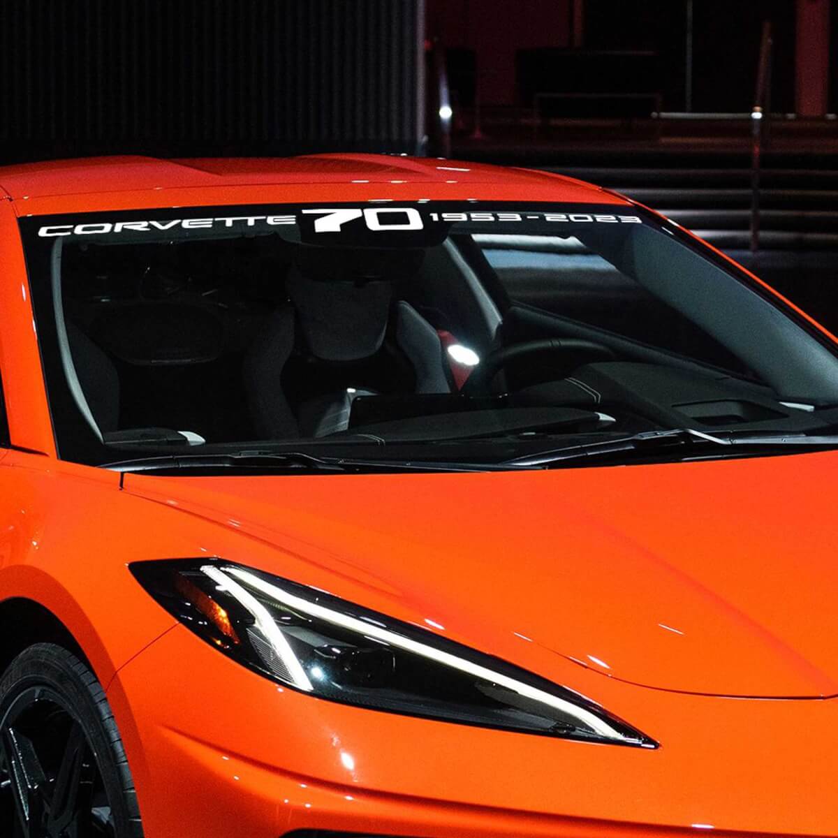 Windshield Decals For Chevrolet Corvette C8 Z51 70 Anniversary Vinyl Sticker
