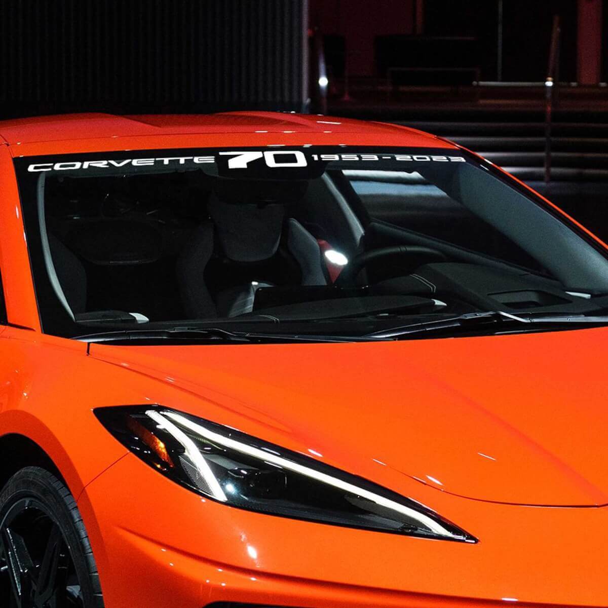 Windshield Decals For Chevrolet Corvette C8 Z51 70 Anniversary Vinyl Sticker
