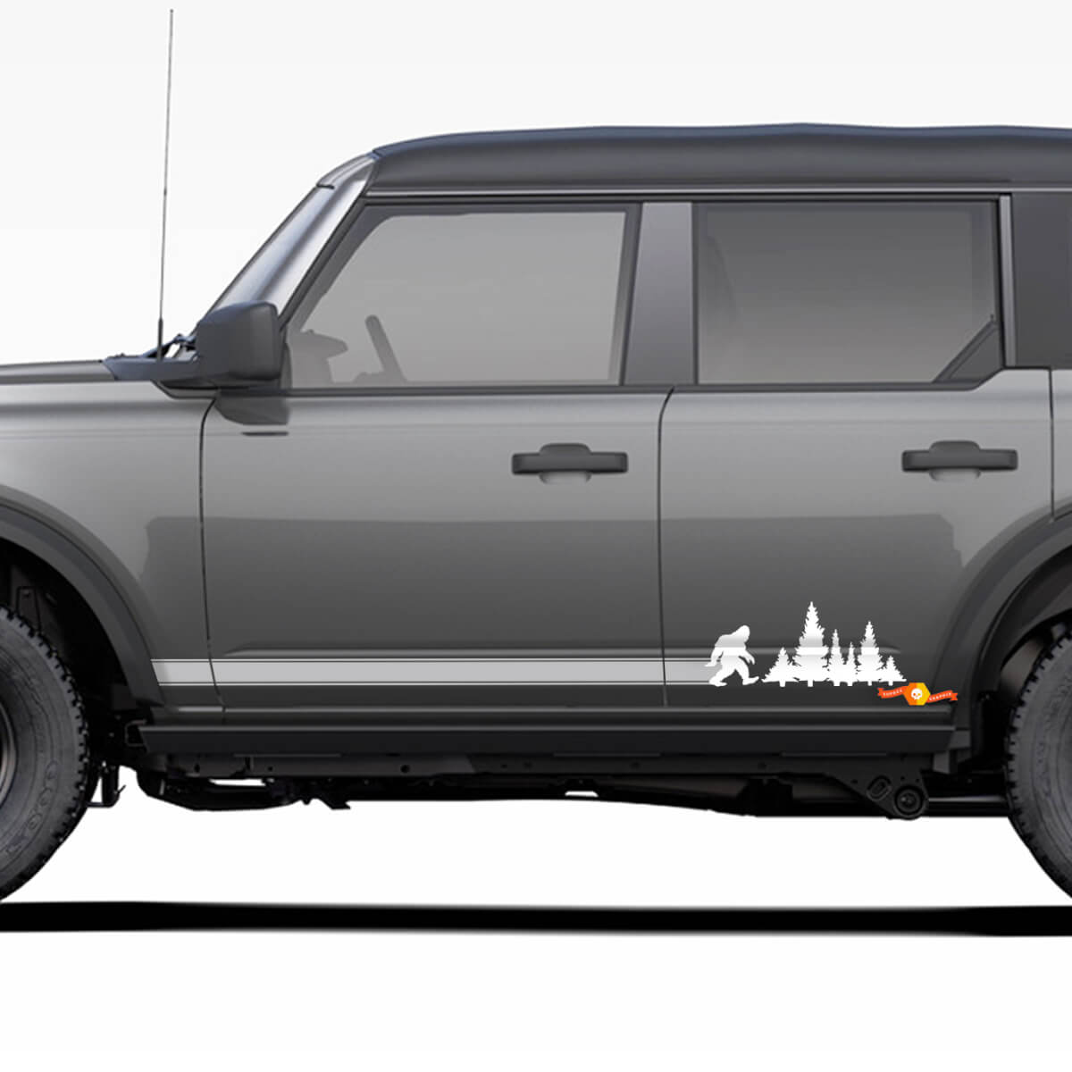 Pair of Bigfoot Yeti Rocker Panel Side Decals Stickers for Ford Bronco
