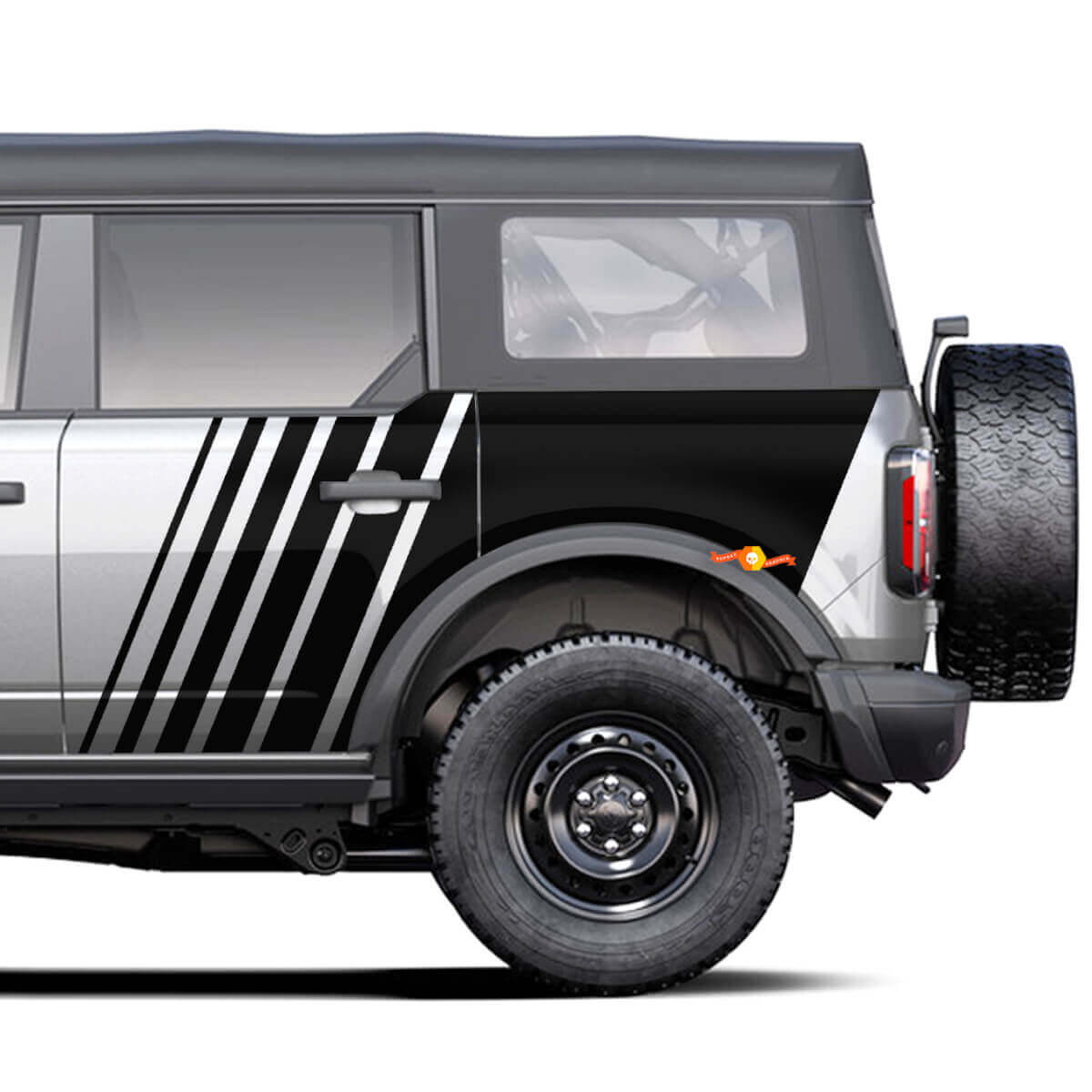 Strobe Fading Graphics Side Decals Stickers for Ford Bronco
