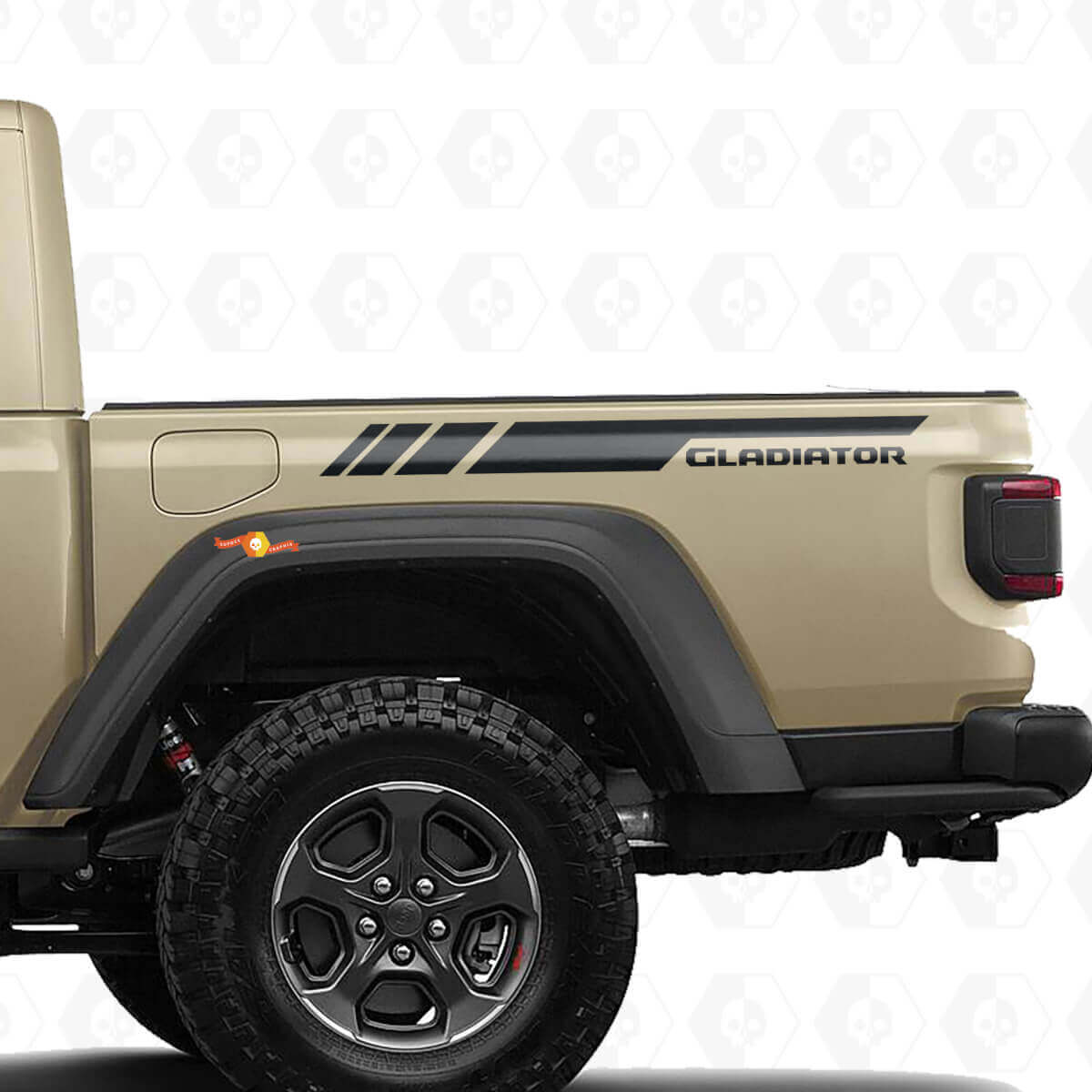 Rear Side Stripes for Jeep Wrangler Gladiator JLU Vinyl Sticker Decal Kit
