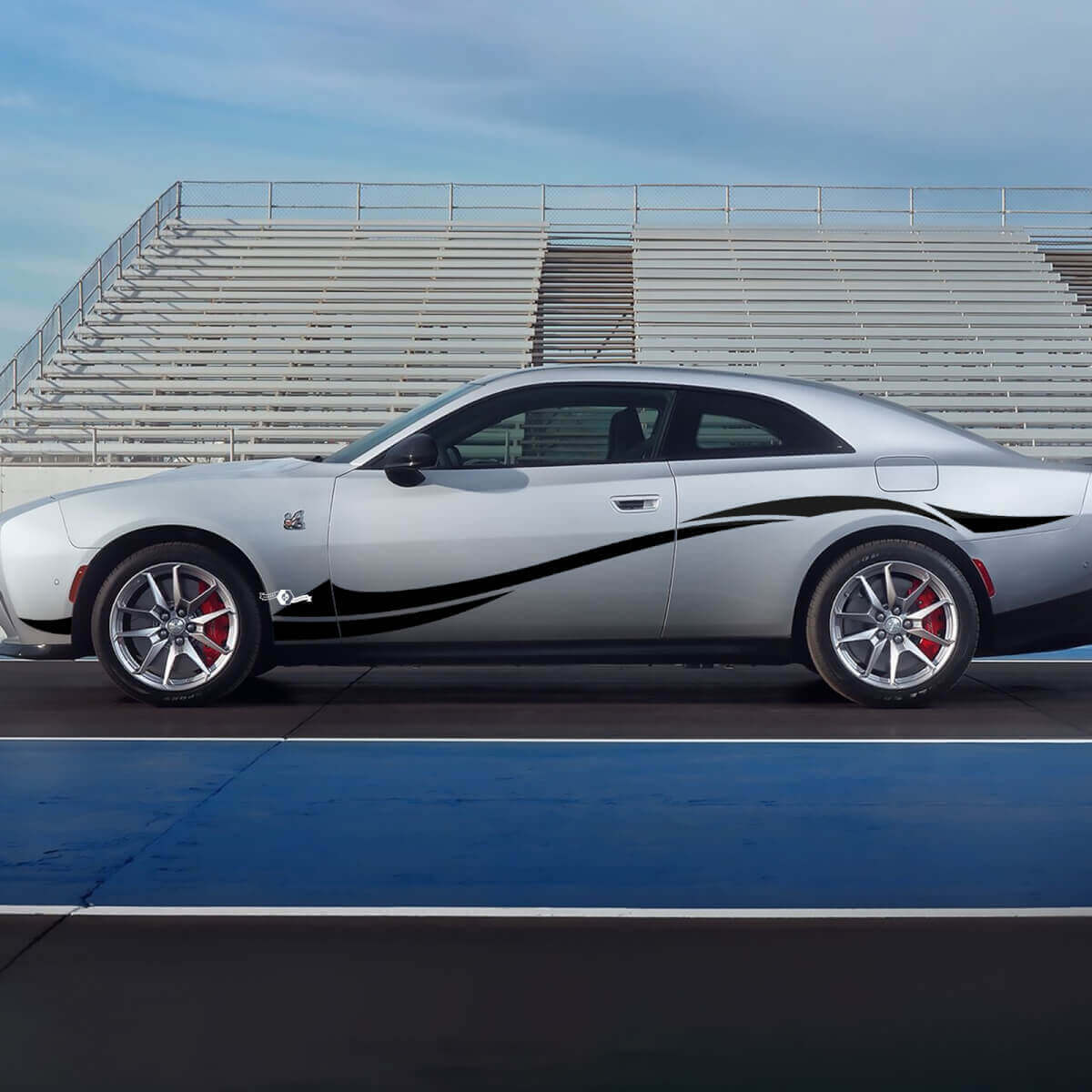 Side rocker panel decal stripes for Dodge Charger Electric 4
