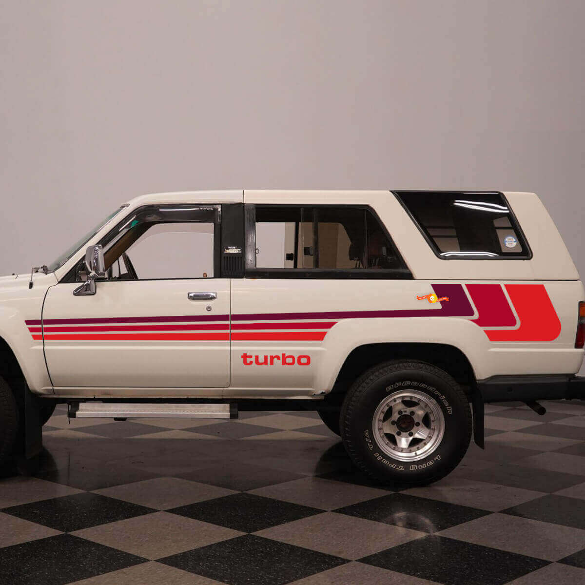 Retro Side Classic Stripes Decal Kit for 1988 Toyota Hilux Surf SSR
