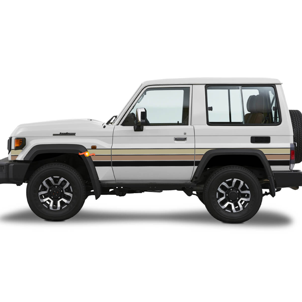 1994 Toyota Land Cruiser LJ73 Side Retro Vintage Rocker Panel Stripes Sticker Decal Graphics
