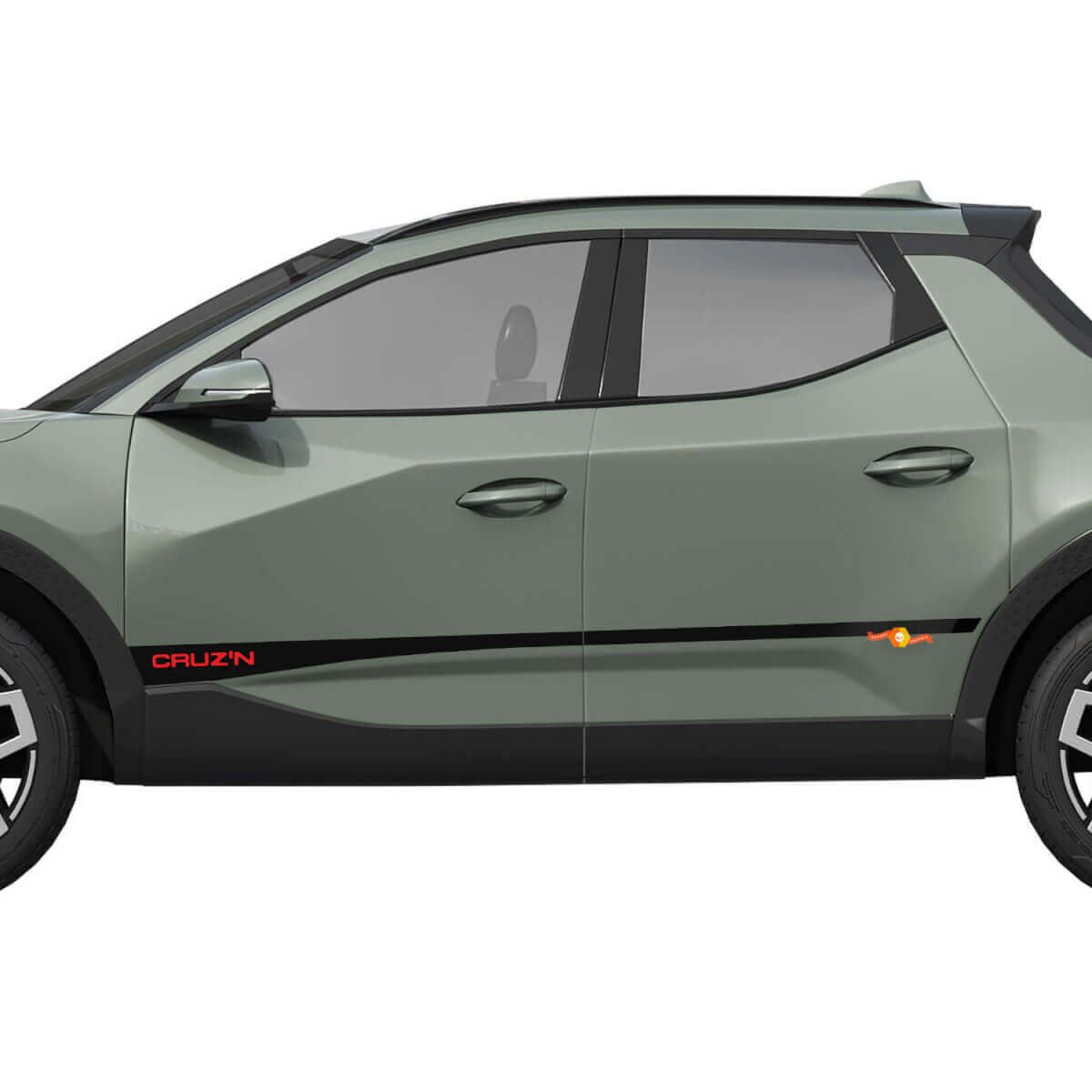 Cruzn Rally Side Rocker Panel Vinyl Stickers Decal Graphic fit to Hyundai Santa Cruz
