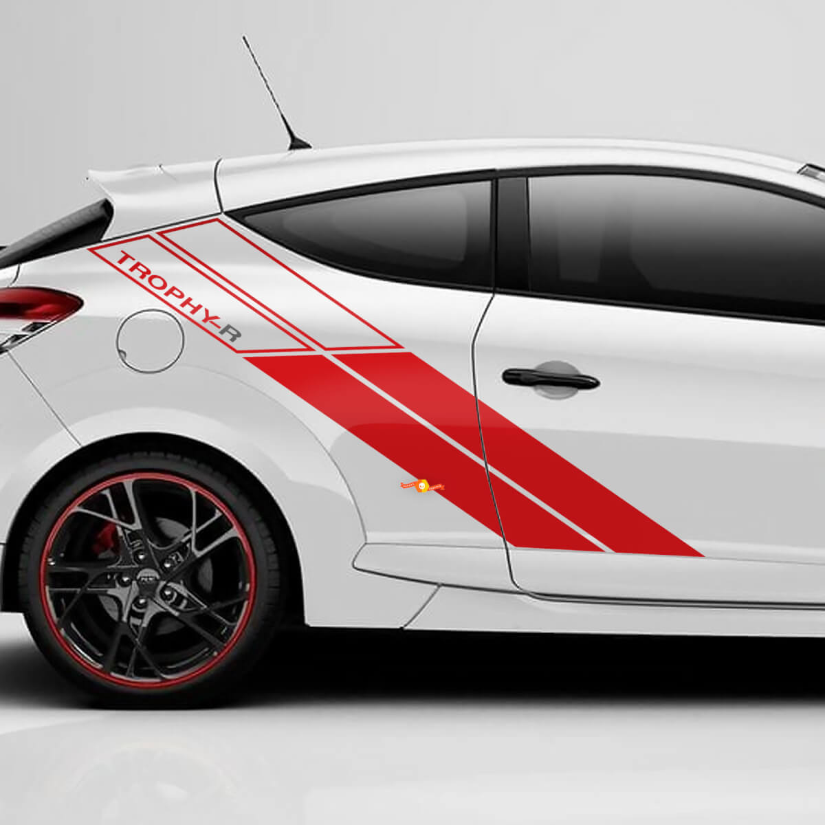 Trophy-R Rear Side Stripes Vinyl Decals For Renault Megane 3 RS