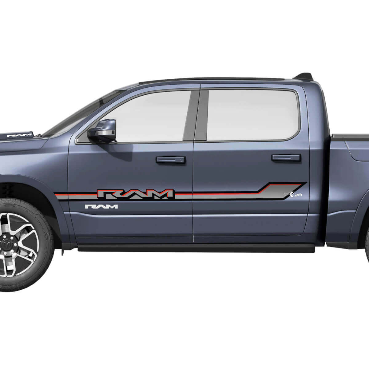 Side Doors Stripes for Dodge RAM 1500 REV Vinyl Decals Stickers Graphics
