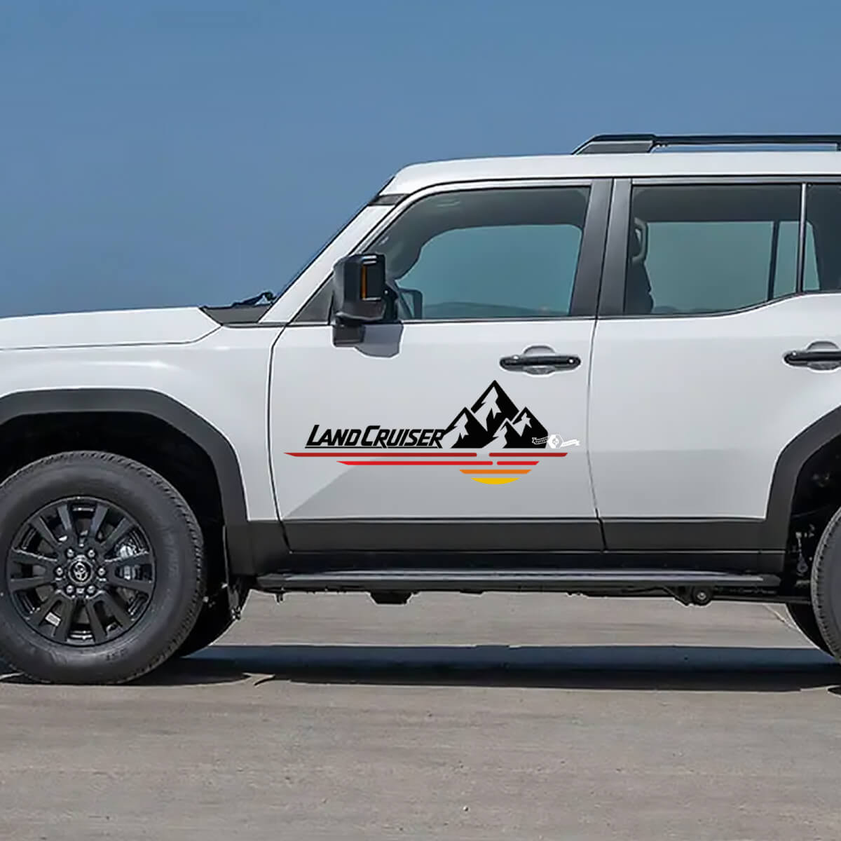 Toyota Land Cruiser Nature Scene Mountains Doors Decals Vinyl Stickers Graphic 2
