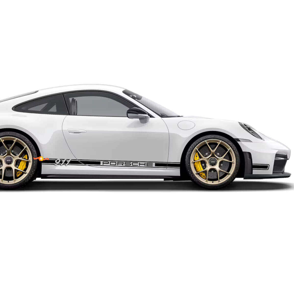 Branded Side Stripes Vinyl Decal Kit for Porsche 911