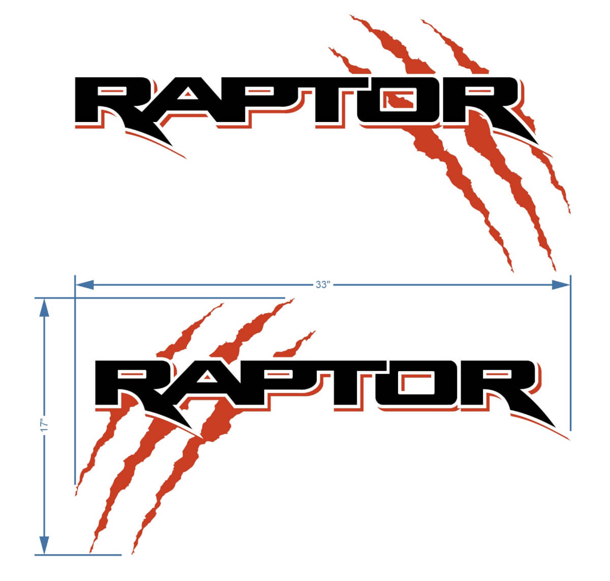 Ford F150 Raptor Claw 2 Colours Bedside Graphics Decal sticker
