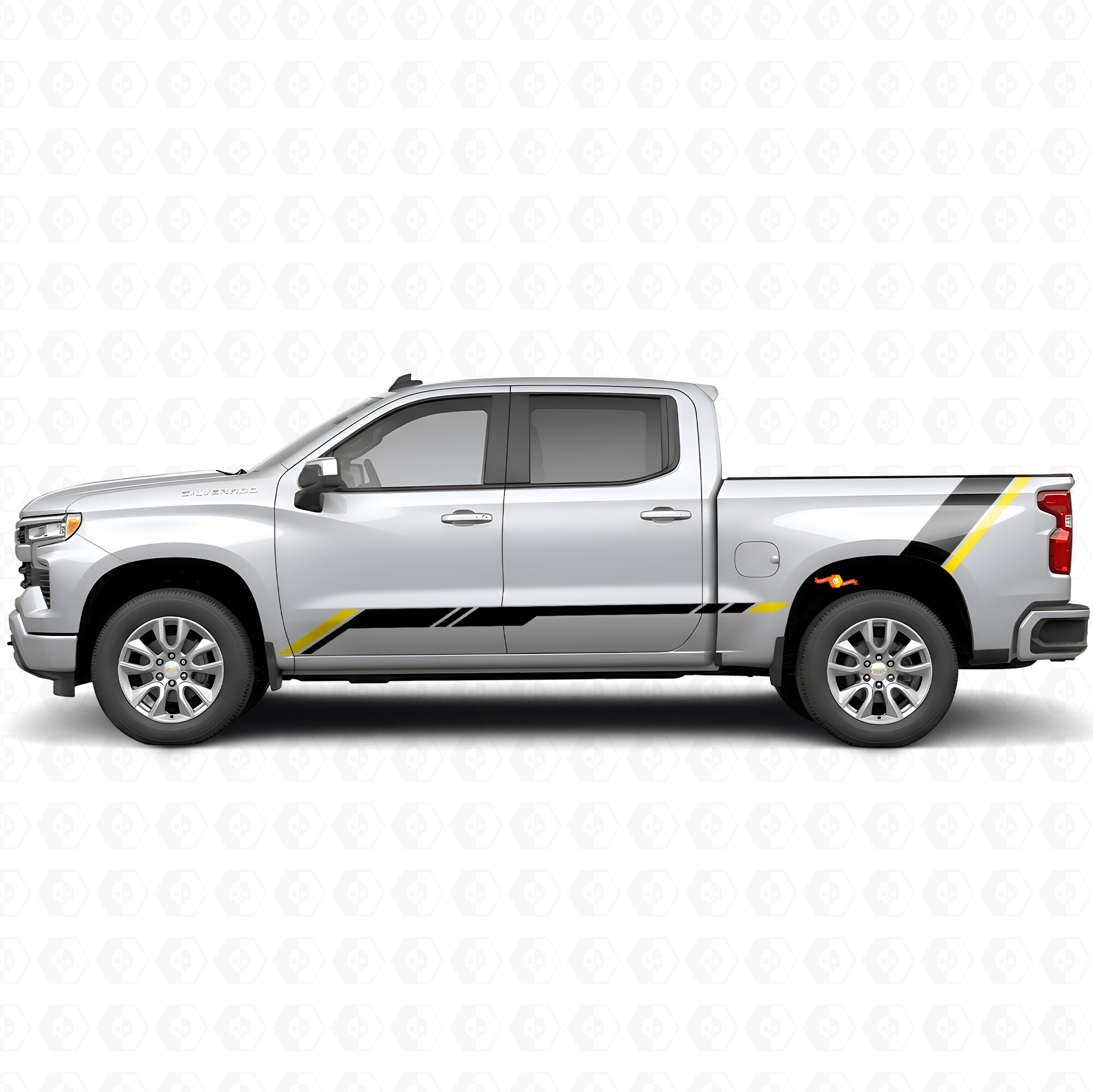 Rising Accent Door & Bedside Vinyl Stripes for Chevrolet Silverado 1500 T1XX 2019-2026