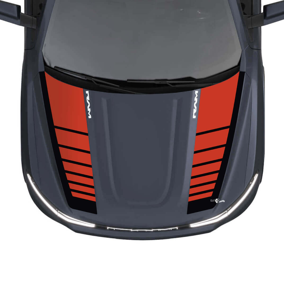 Hood Stripes for Dodge RAM 1500 REV Vinyl Decals Stickers Graphics 2
