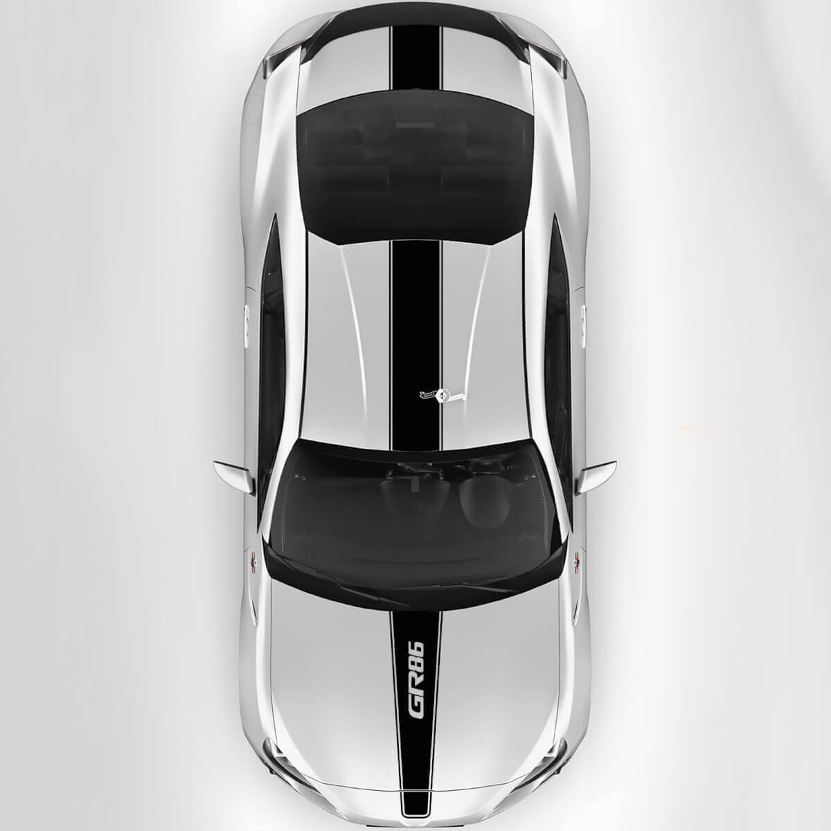 GR86 Logo Hood Roof Trunk Stripes Vinyl Decals Kit For Toyota GR86