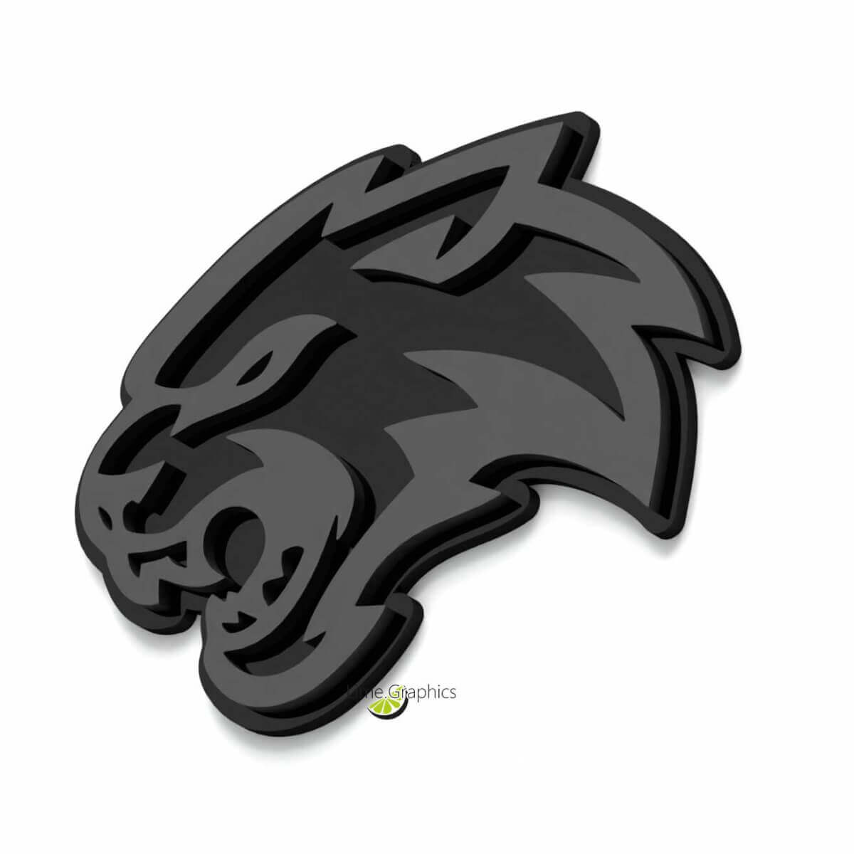 Custom 3D Badge WildCat Wing Badges Tailgate Emblem Front Grille Badge for Dodge like Hellcat