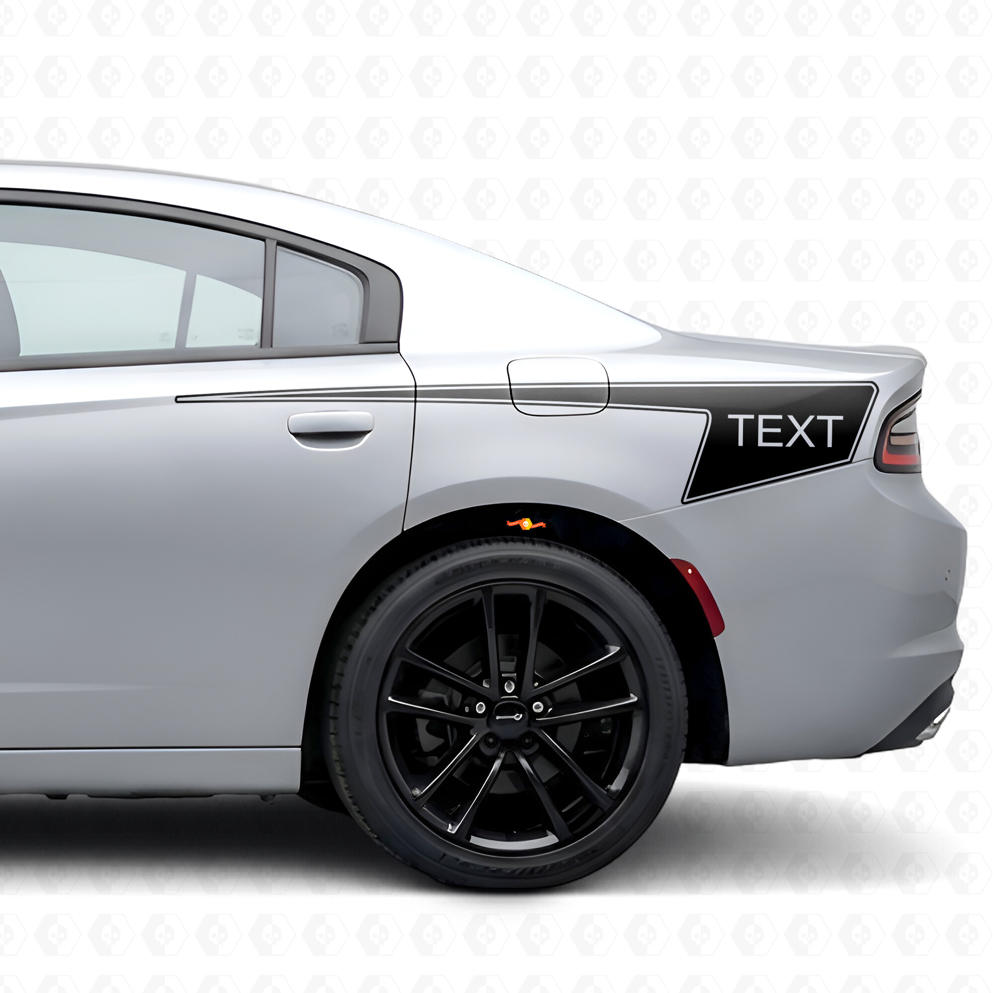 Custom Outline Hockey Stripes Side Vinyl Decal Sticker for Dodge Charger 2015-2026