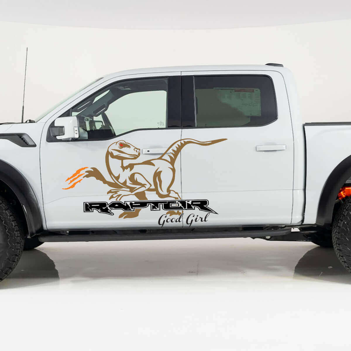 Good Girl Raptor Side Door Vinyl Decals Kit for Musclecar Raptor 