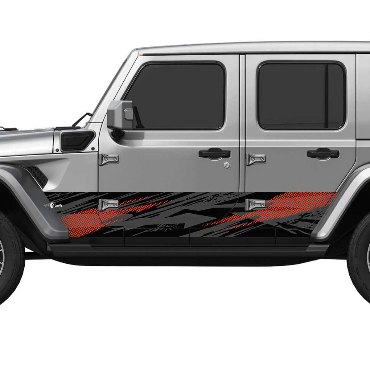 Camo Splash Side Doors Vinyl Decal Sticker 3 for Jeep Wrangler