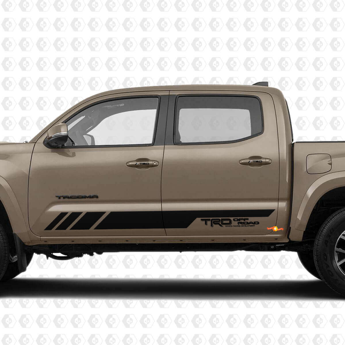 Custom Text for TRD PRO Doors Vinyl Decal Sticker for Toyota Tacoma Tundra +  handles TRD decals
