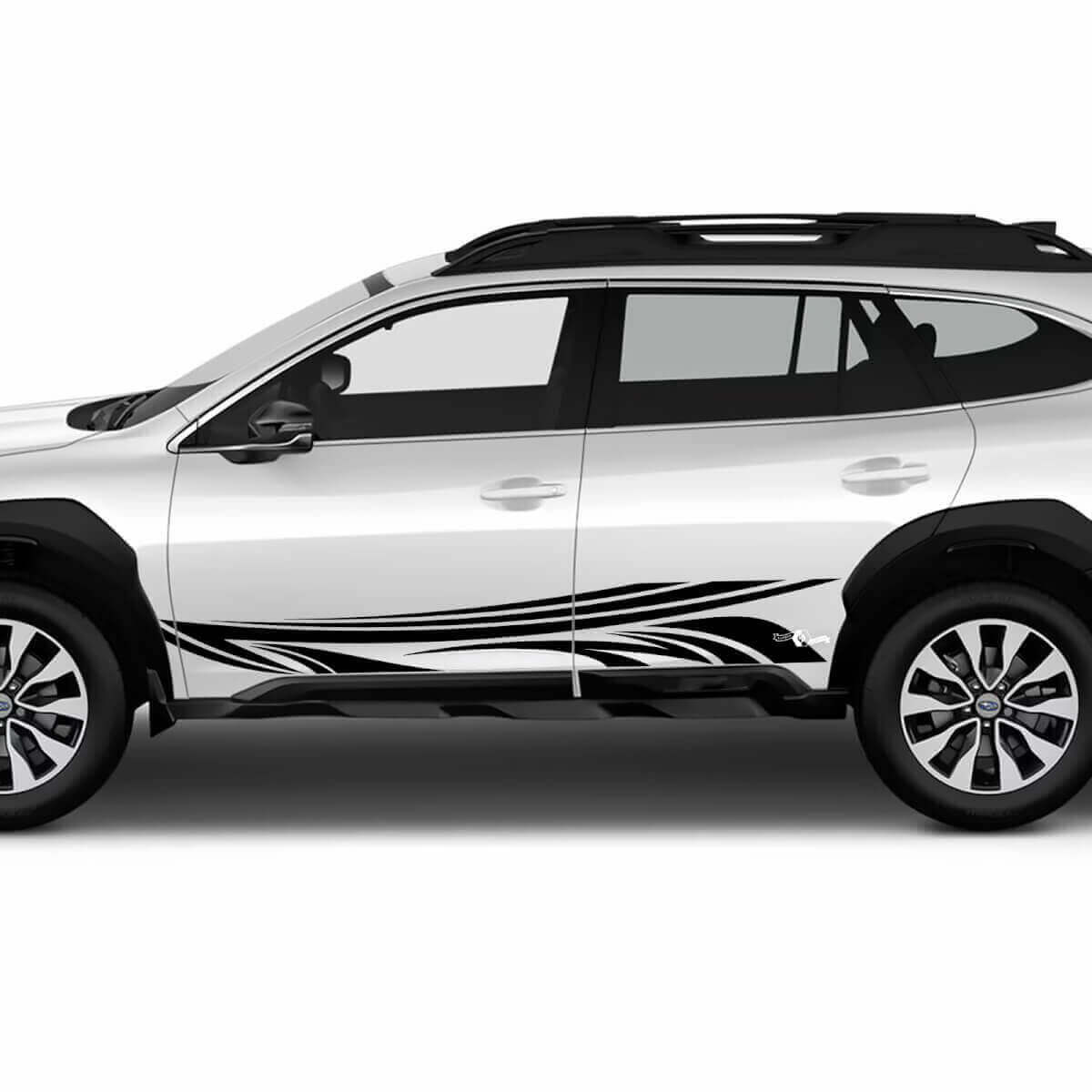 Tribal Style Door Side Stripes Vinyl Decal Kit for Subaru Outback 