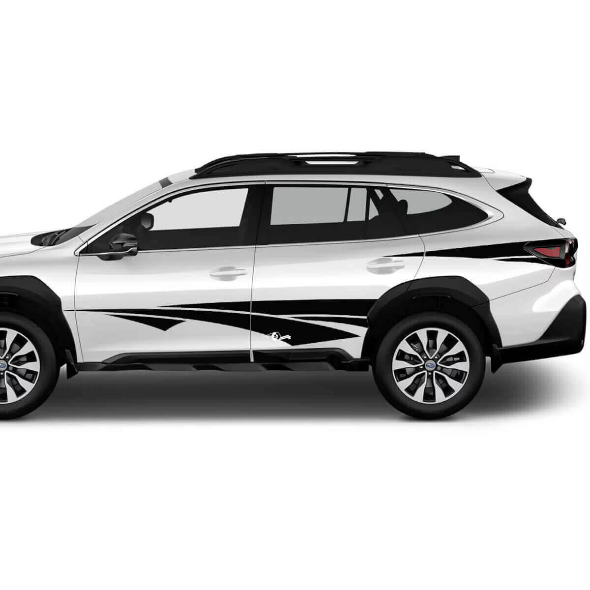 Tribal Style Door and Rear Side Stripes Vinyl Decal Kit for Subaru Outback 