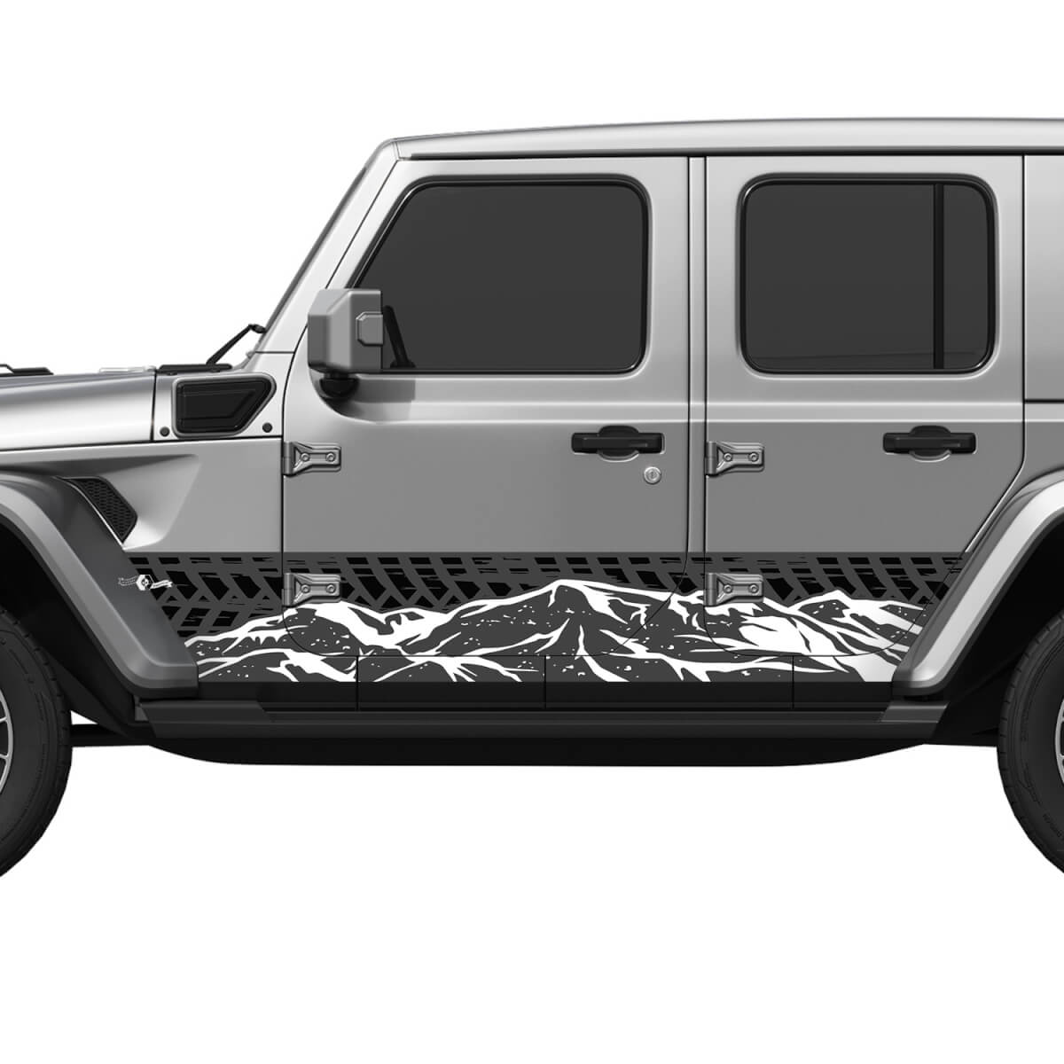 US Patriotic Distressed Flag Splash Wrap Side Doors Vinyl decal sticker fit Jeep Wrangler
