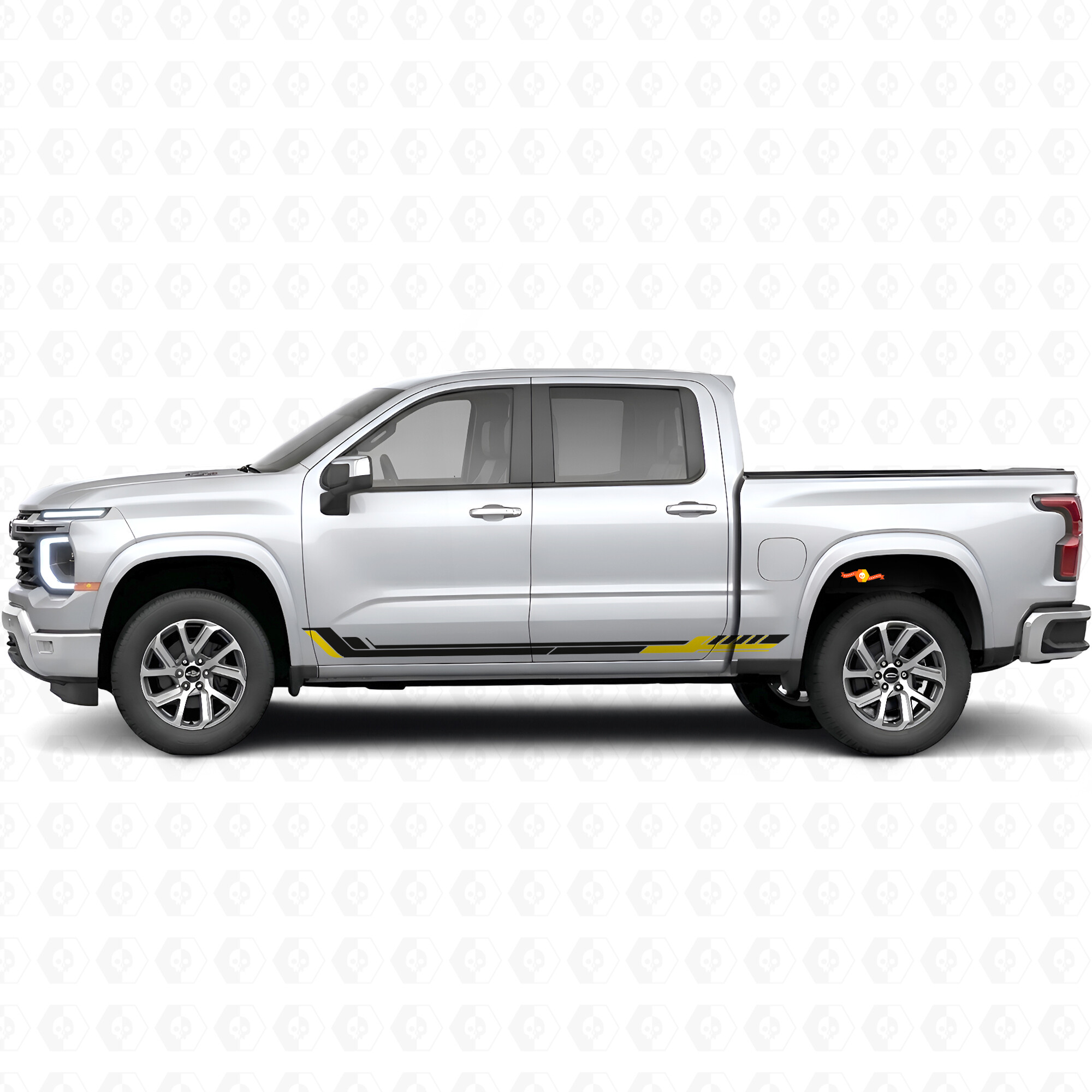 Racing Line Door & Rocker Panel Vinyl Stripes for Chevrolet Silverado 1500 Next Generation 2027