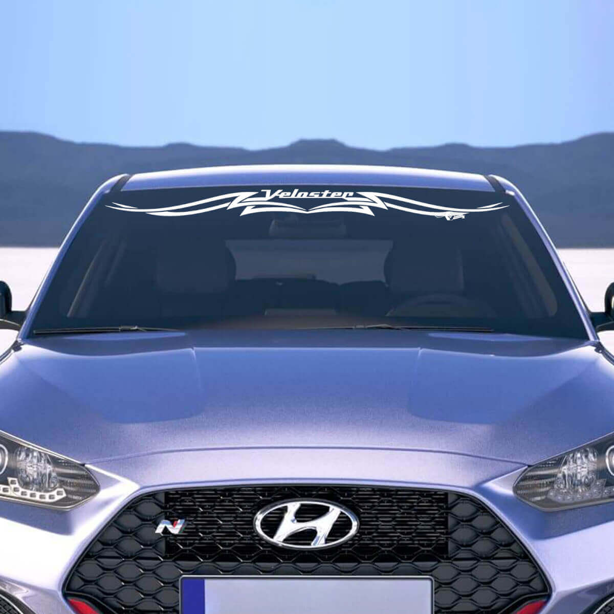 Brand Lettering Abstract Windscreen Decal Sticker for Hyundai Veloster