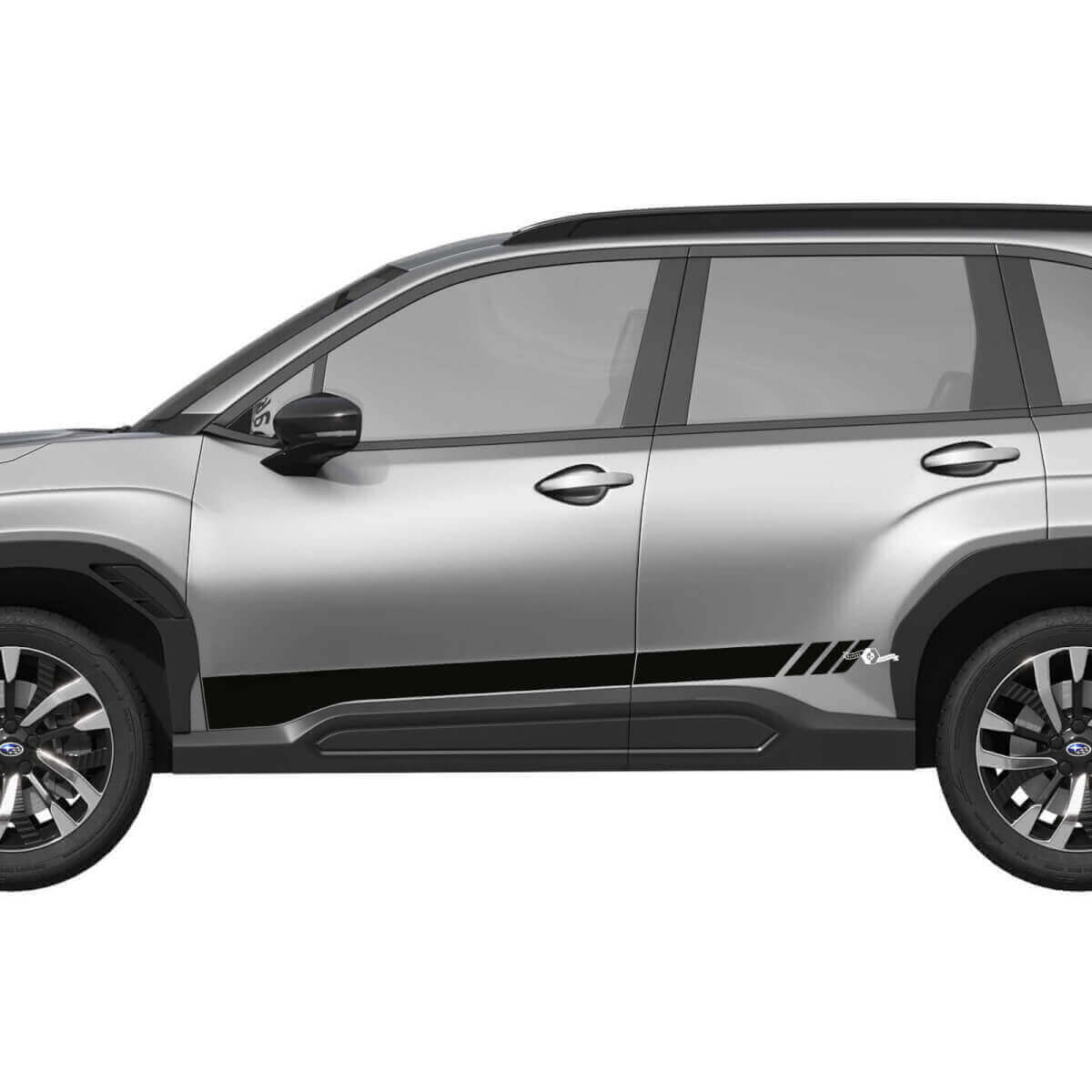 Decorated Strobe Door Stripes Vinyl Decal Kit for Subaru Forester 