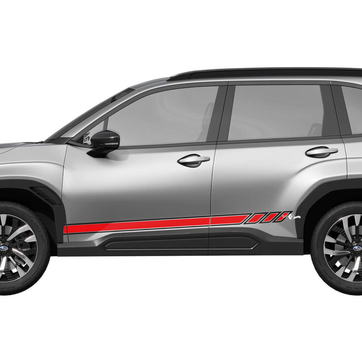 Side Doors Rocker Panel Racing Stripes Vinyl Decal - Graphic Sticker universal fit Suba
